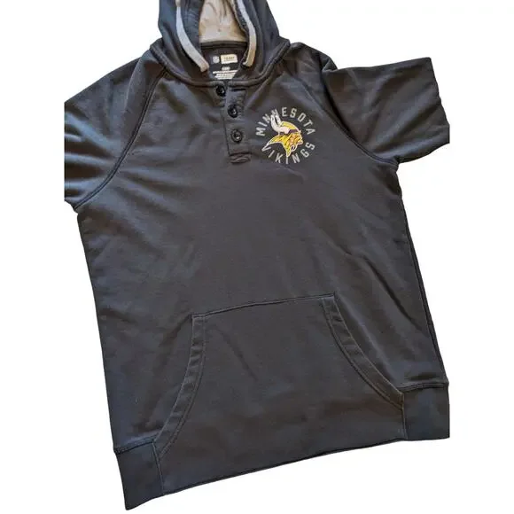 MN Vikings Hoodie Sweatshirt Mens Large Long Sleeve Pullover Kangaroo Pocket NFL - Picture 8 of 10